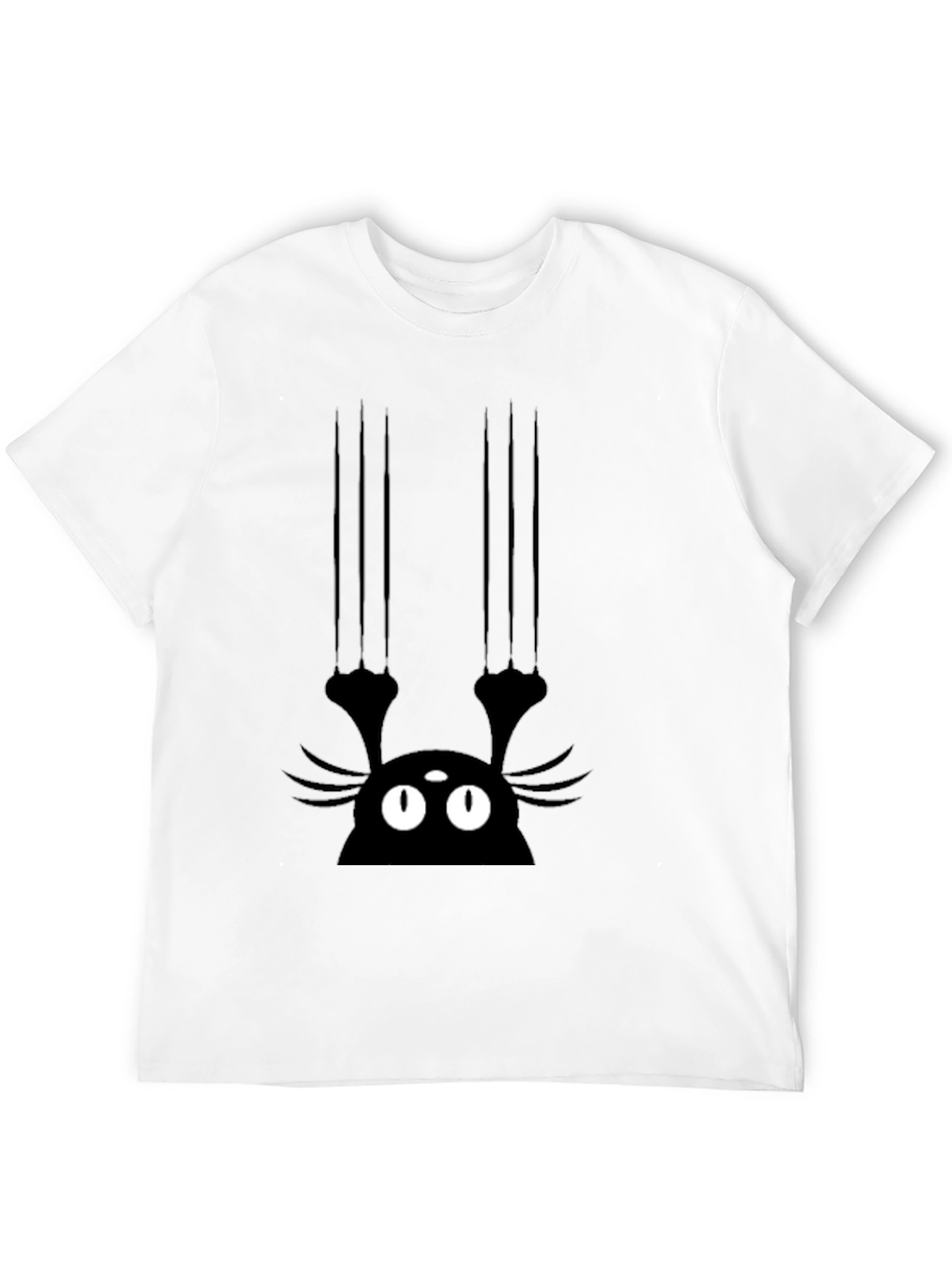 Black Black Cat Scratch T-Shirt - Men's Graphic Tee view 12