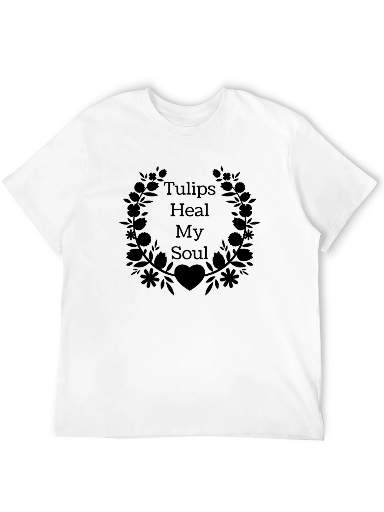 Black Tulips Heal My Soul Black Graphic Tee view 12