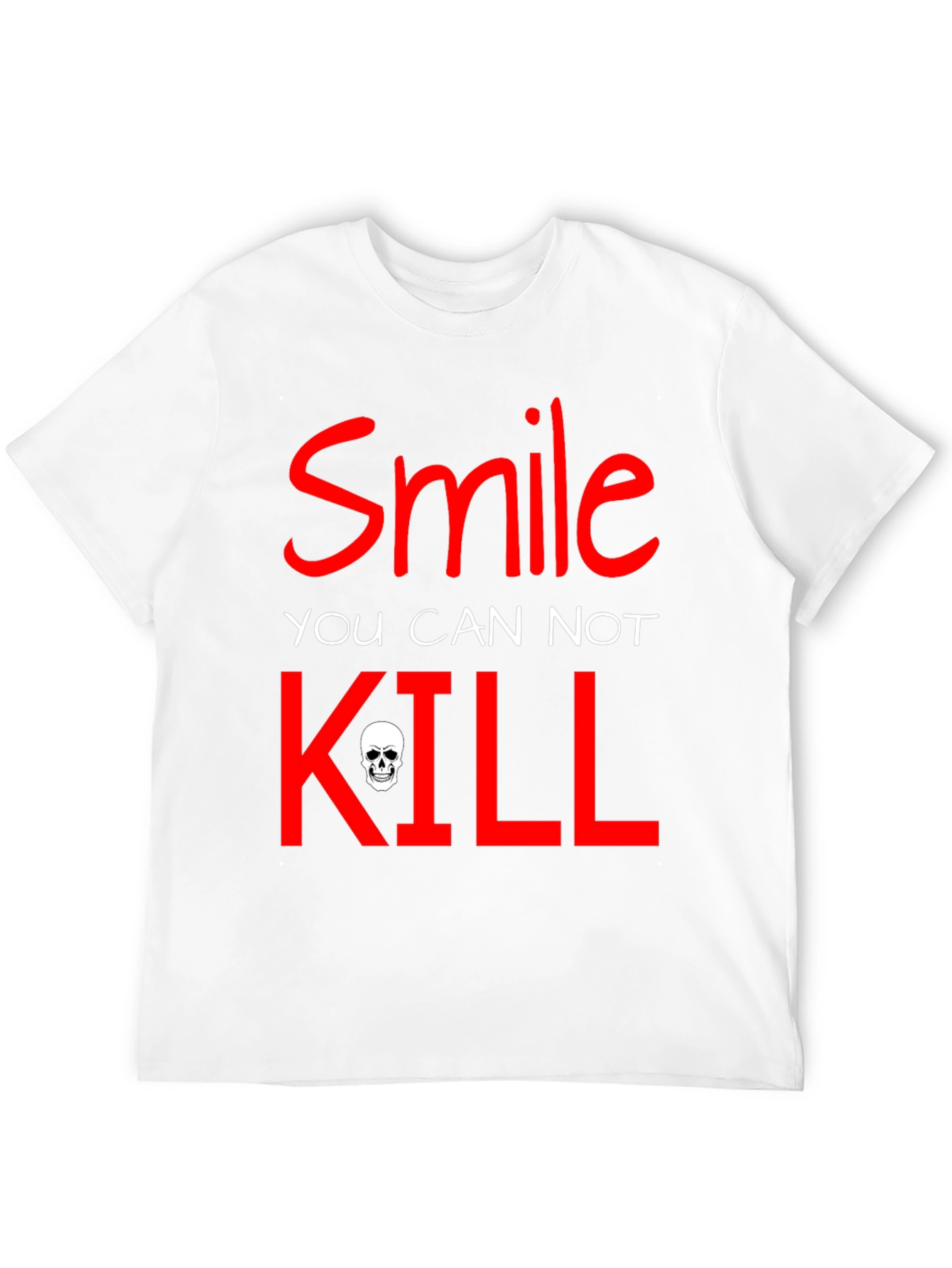 Black Smile You Cannot Kill Graphic T-Shirt view 12