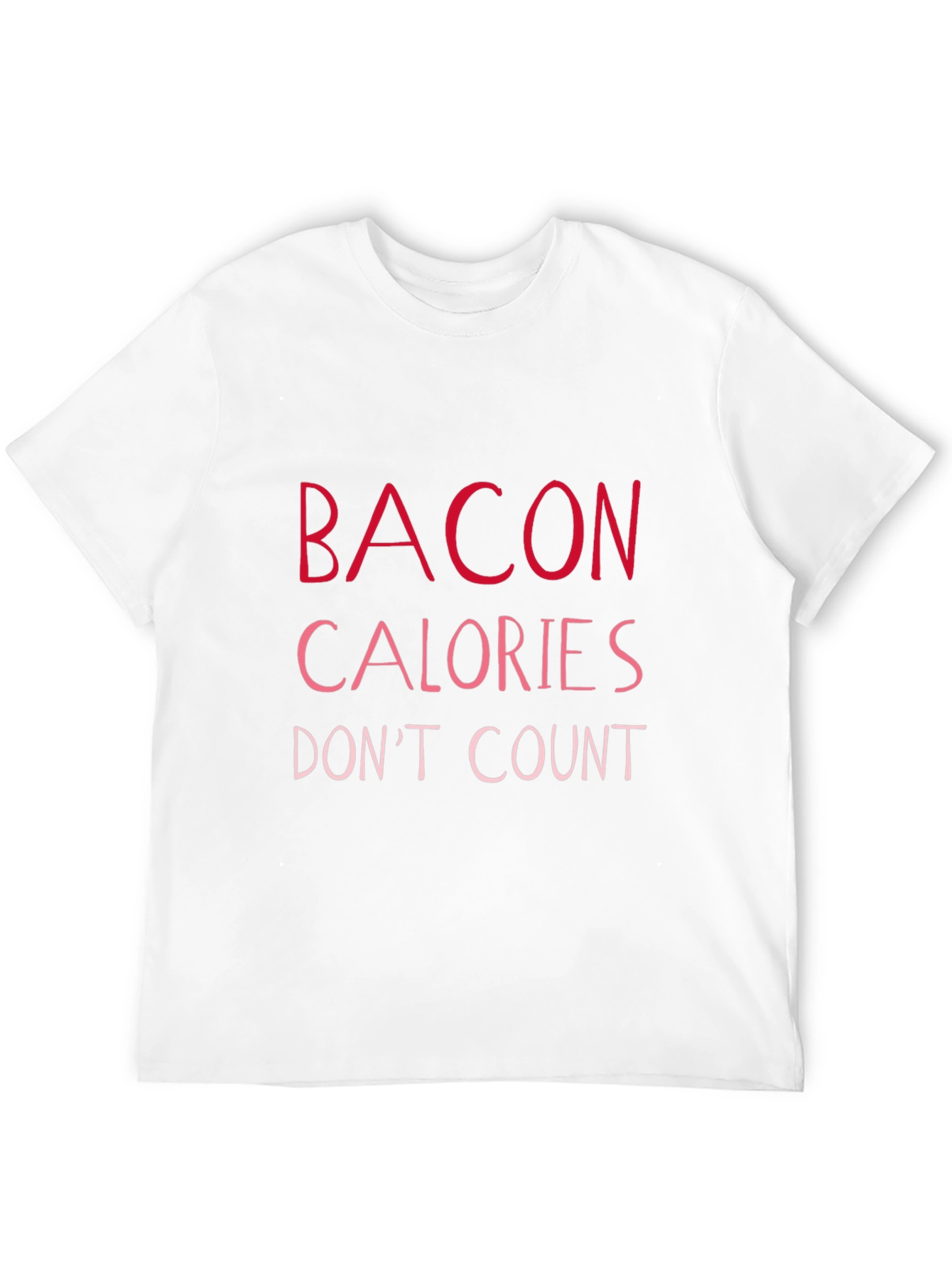 Black Bacon Calories Don't Count T-Shirt - Funny Foodie Tee view 12
