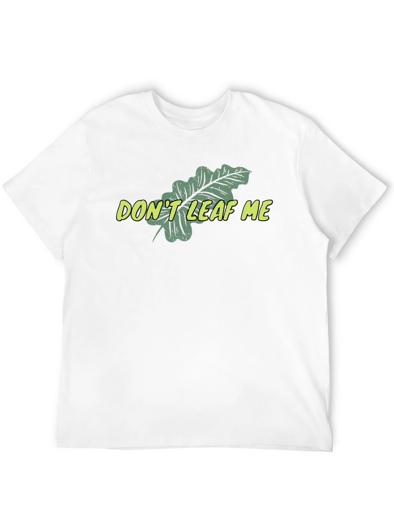 Black Don't Leaf Me Black Graphic T-Shirt - Novelty Pun Tee view 12