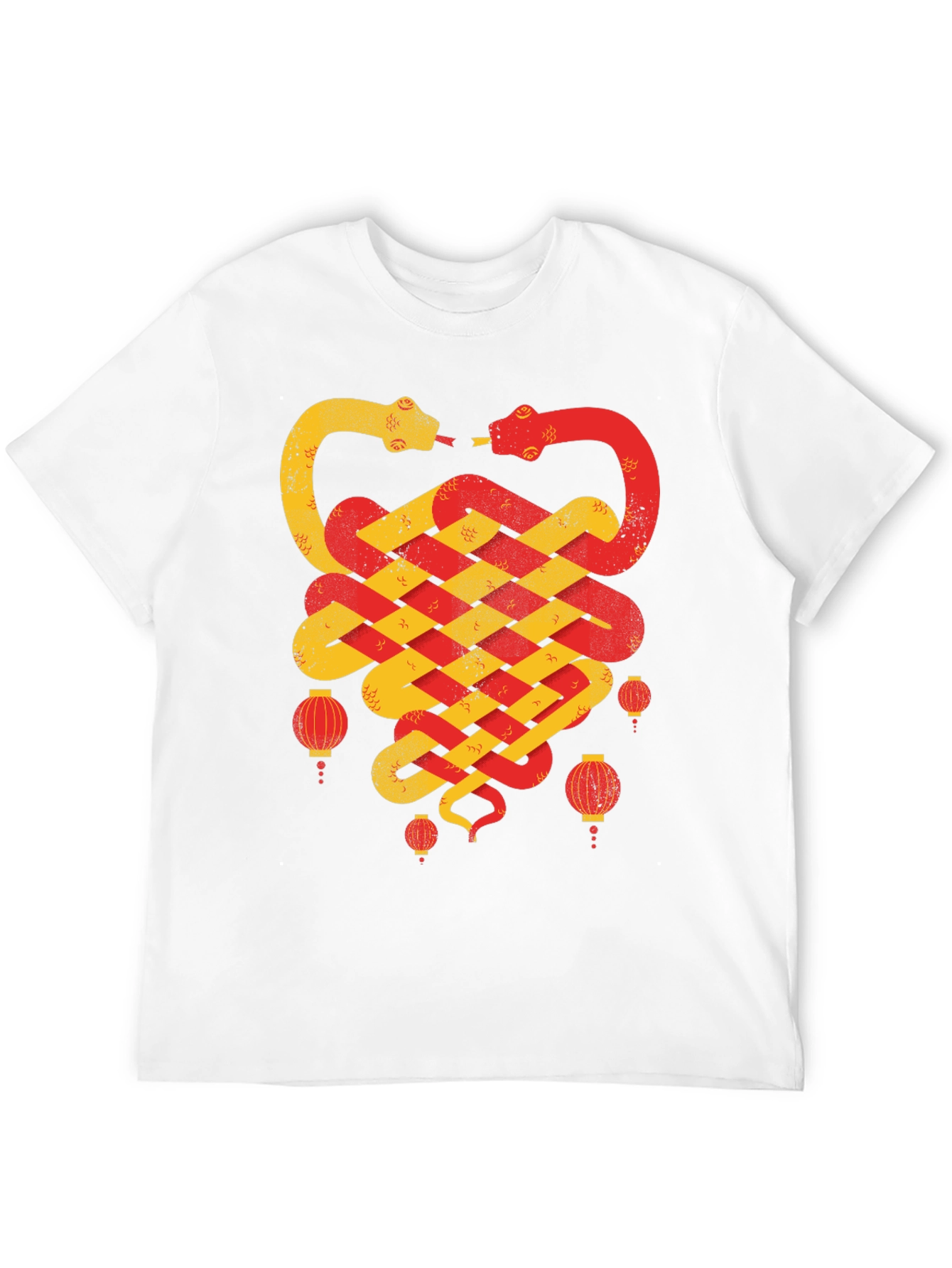 Black Chinese New Year Snake Lantern T-Shirt view 12