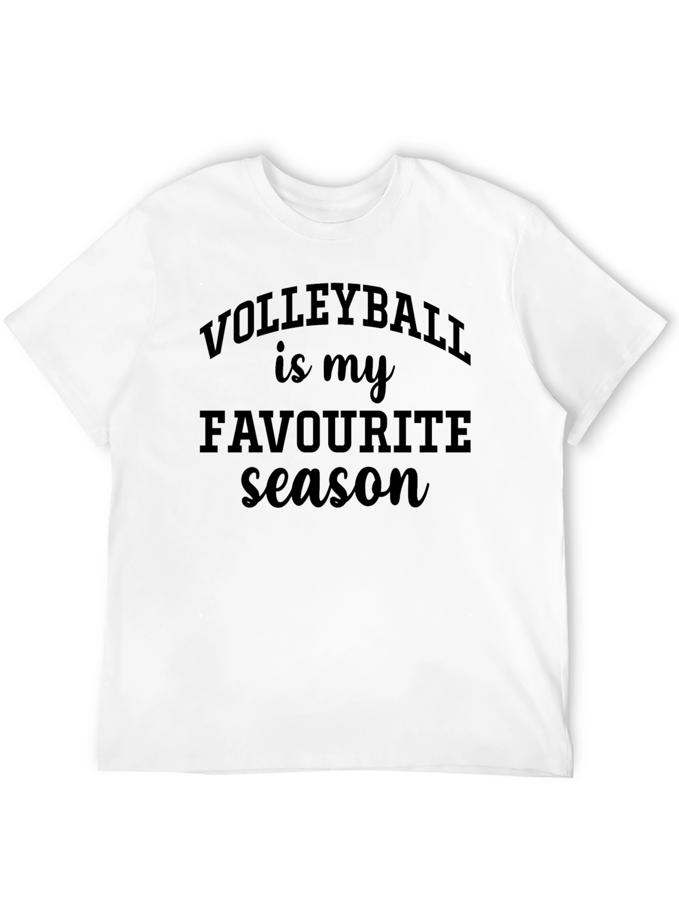 Black Volleyball Favorite Season Graphic Tee - Unisex view 12