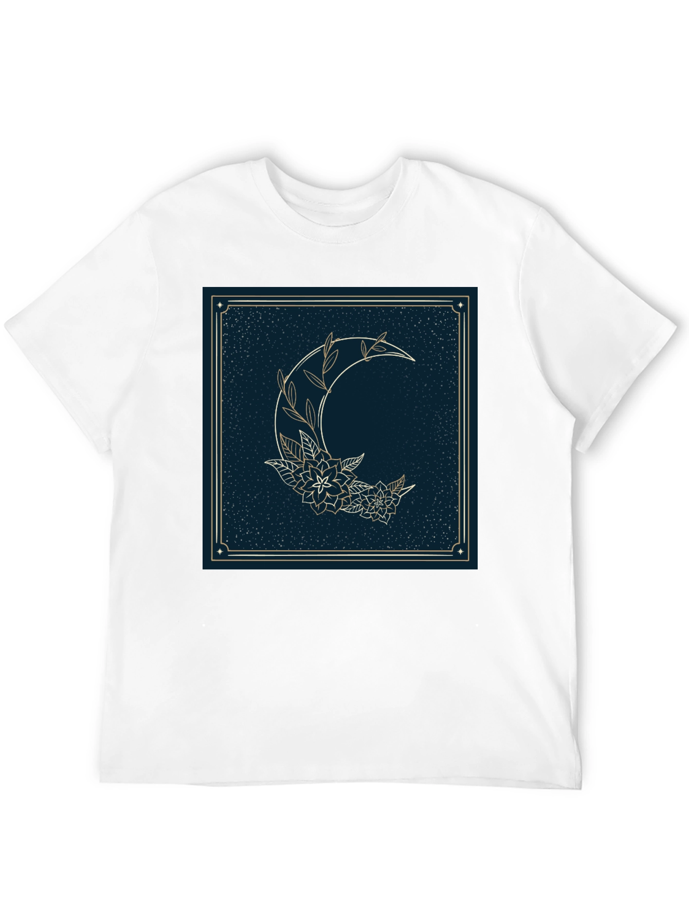 Black Mystic Moon Floral Graphic Tee - Black view 12