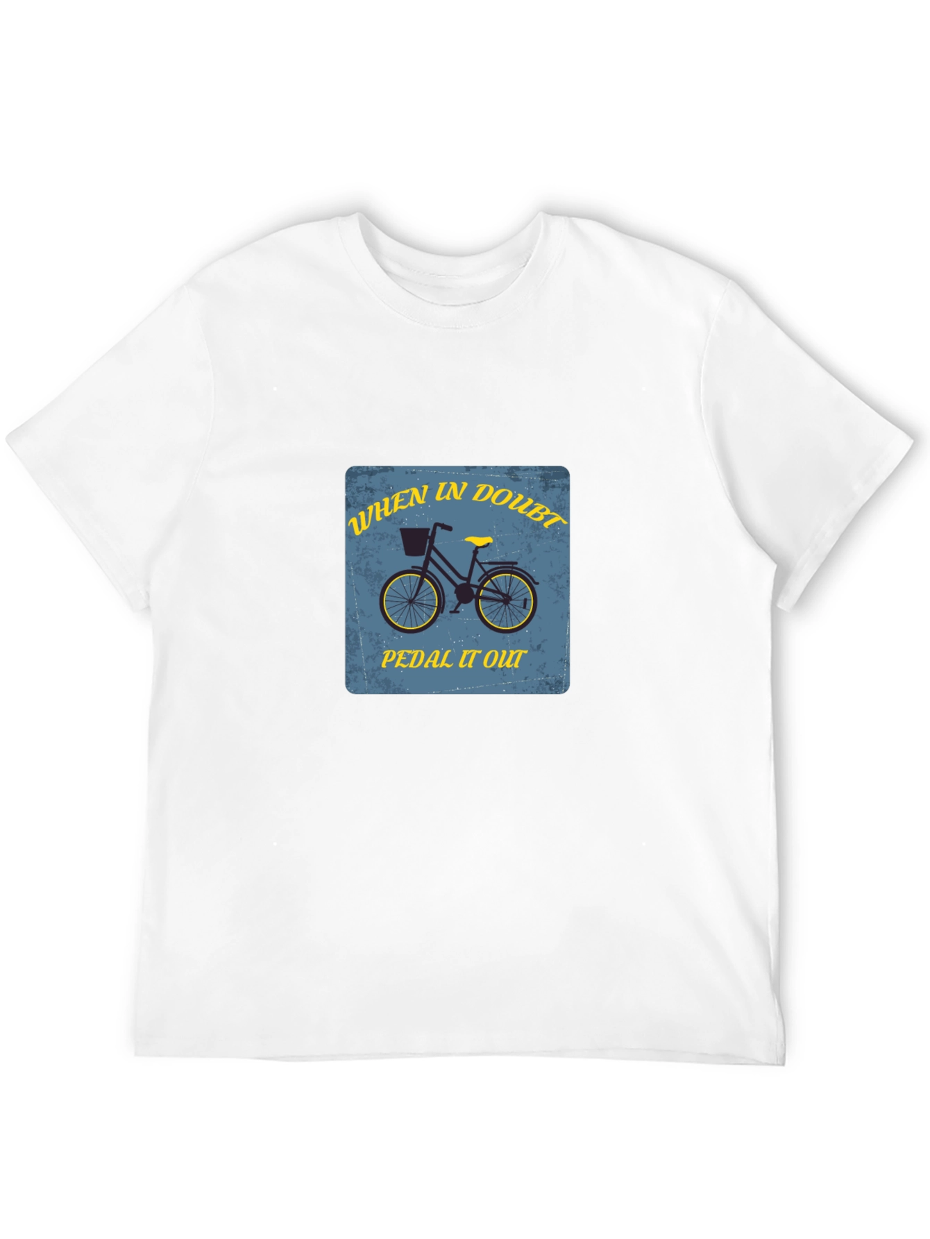 Black When In Doubt Pedal It Out Black T-Shirt view 12