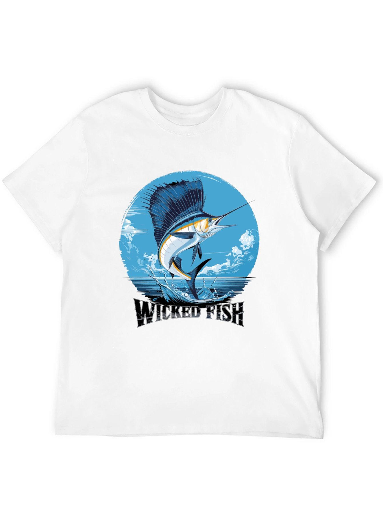 Black Wicked Fish Graphic Tee - Stylish Men's Black T-Shirt view 12