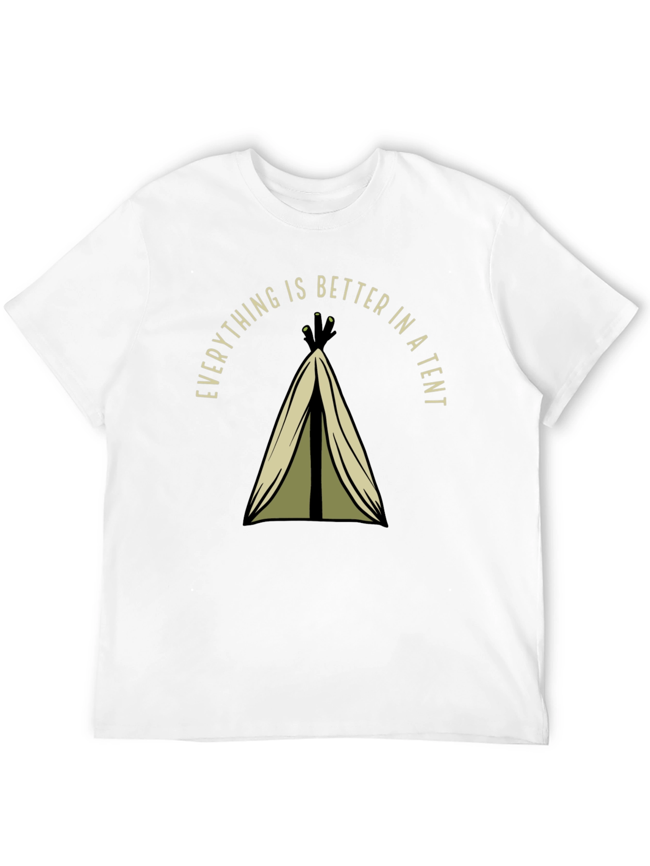 Black Everything Is Better In A Tent Black T-Shirt view 12