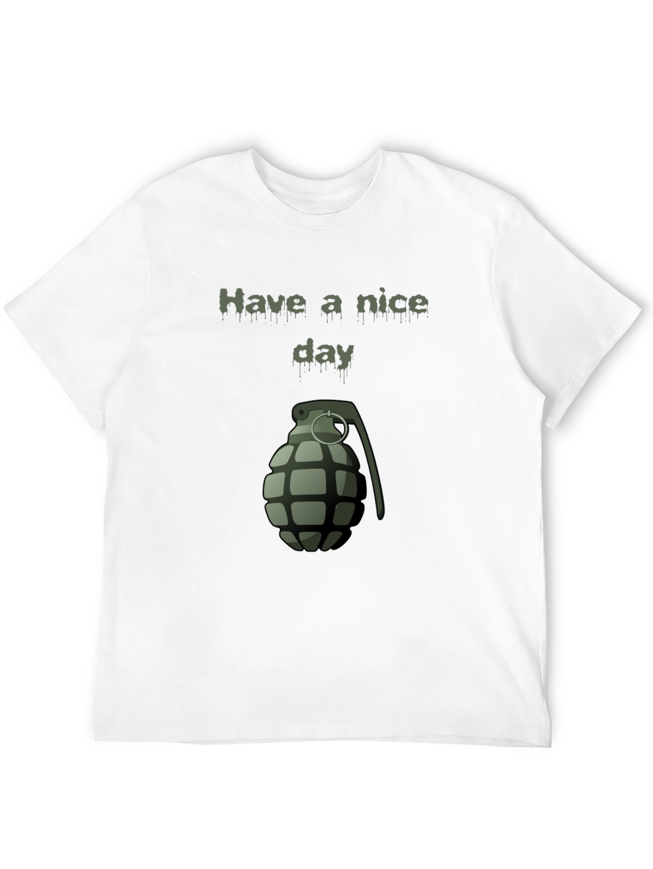 Black Have a Nice Day Grenade Graphic Tee - Black view 12