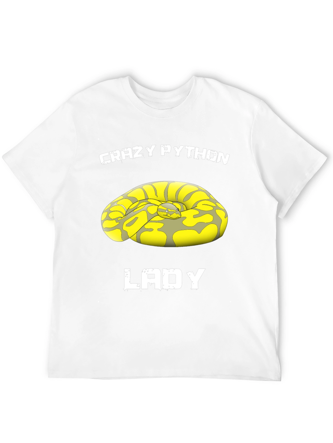 Black Crazy Python Lady Graphic T-Shirt view 12