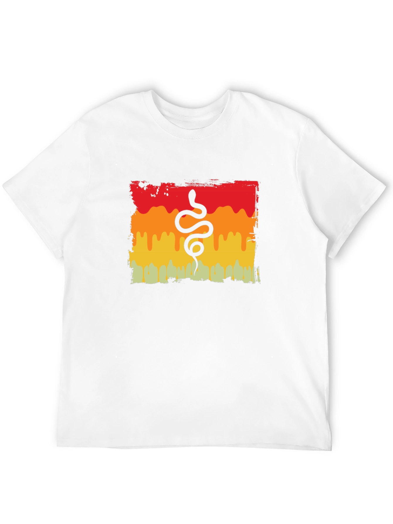 Black Retro Snake Graphic Tee - Black Cotton T-Shirt view 12