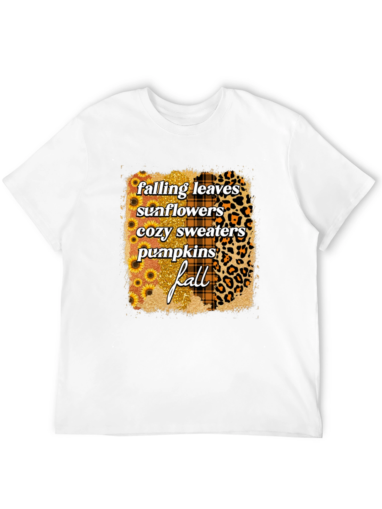 Black Fall Theme Graphic T-Shirt view 12