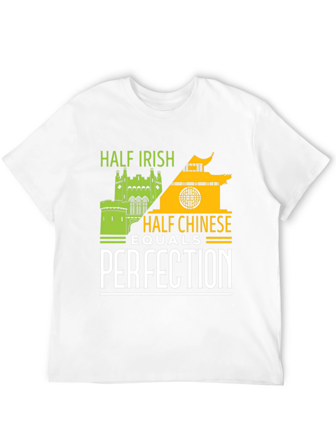 Black Half Irish Half Chinese Perfection Graphic Tee view 12