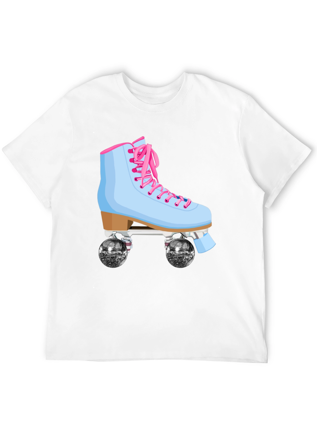 Black Retro Roller Skate Graphic T-Shirt view 12
