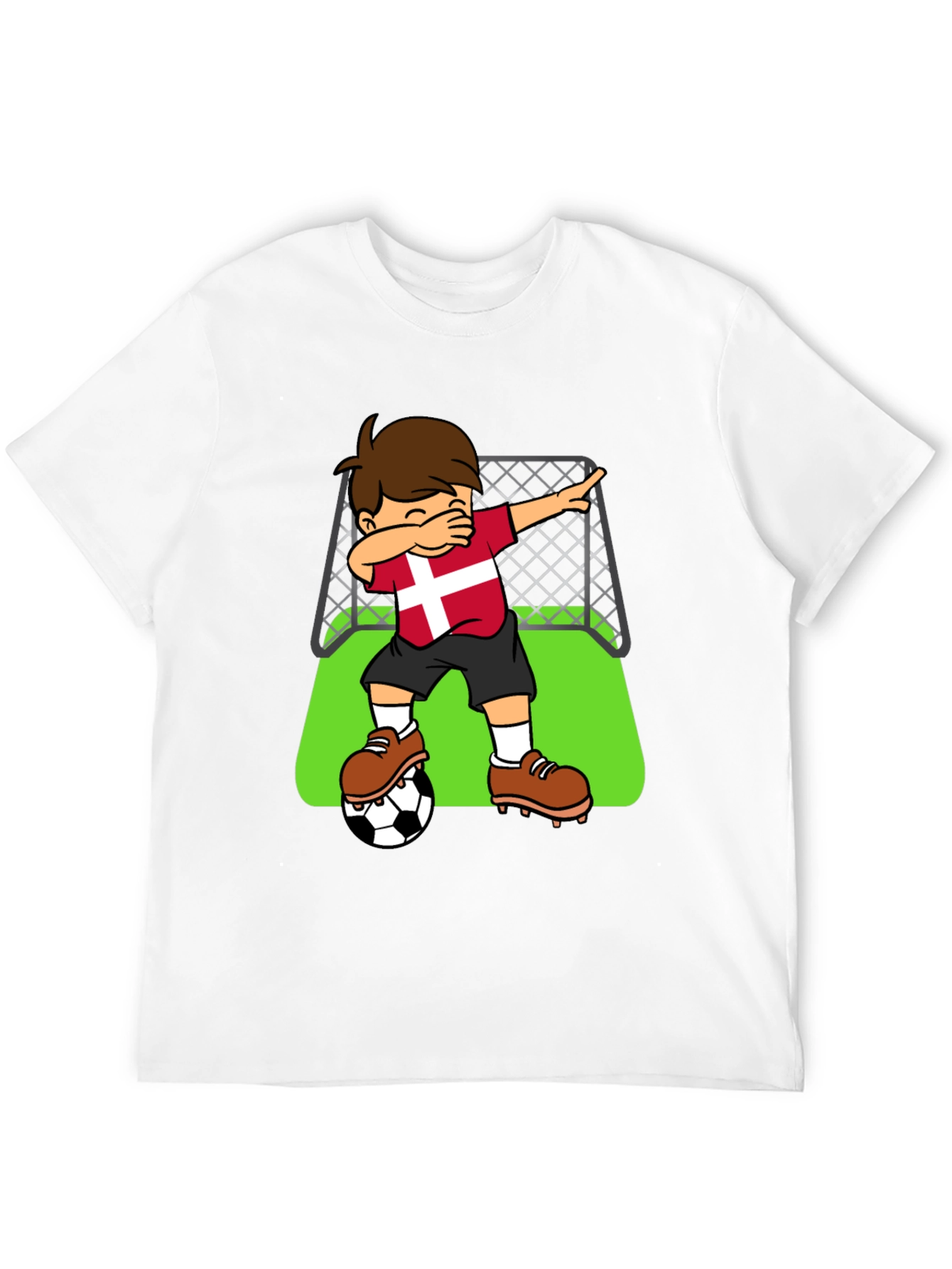 Black Denmark Soccer Dab T-Shirt view 12