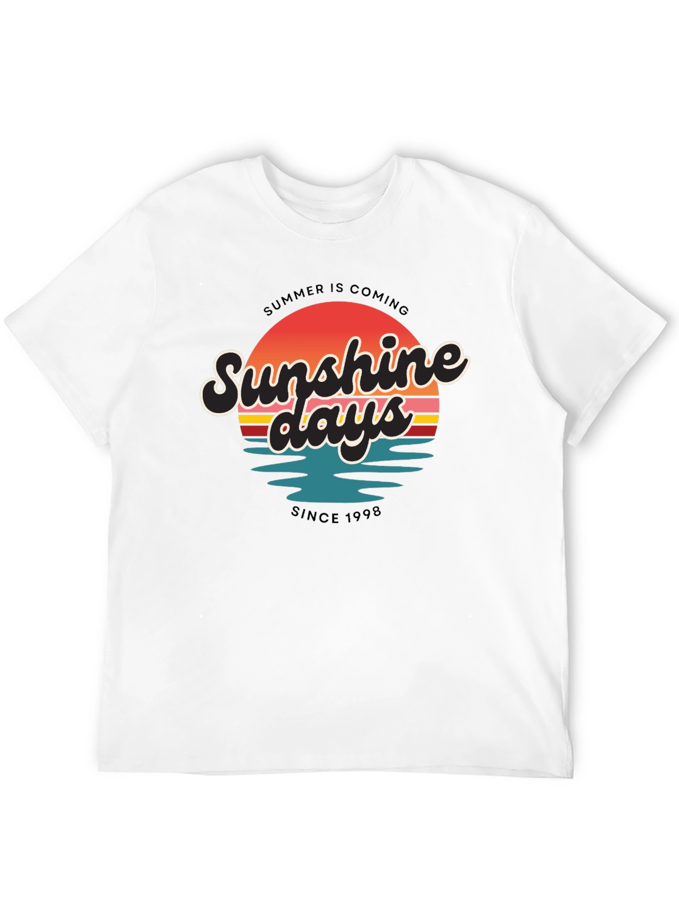 Black Sunshine Days T-Shirt - Summer Vibes view 12