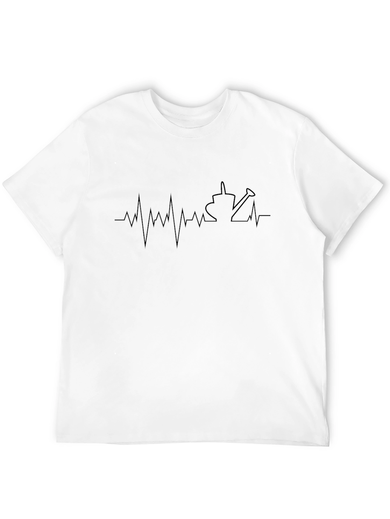Black Gardening Heartbeat T-Shirt - Black view 12