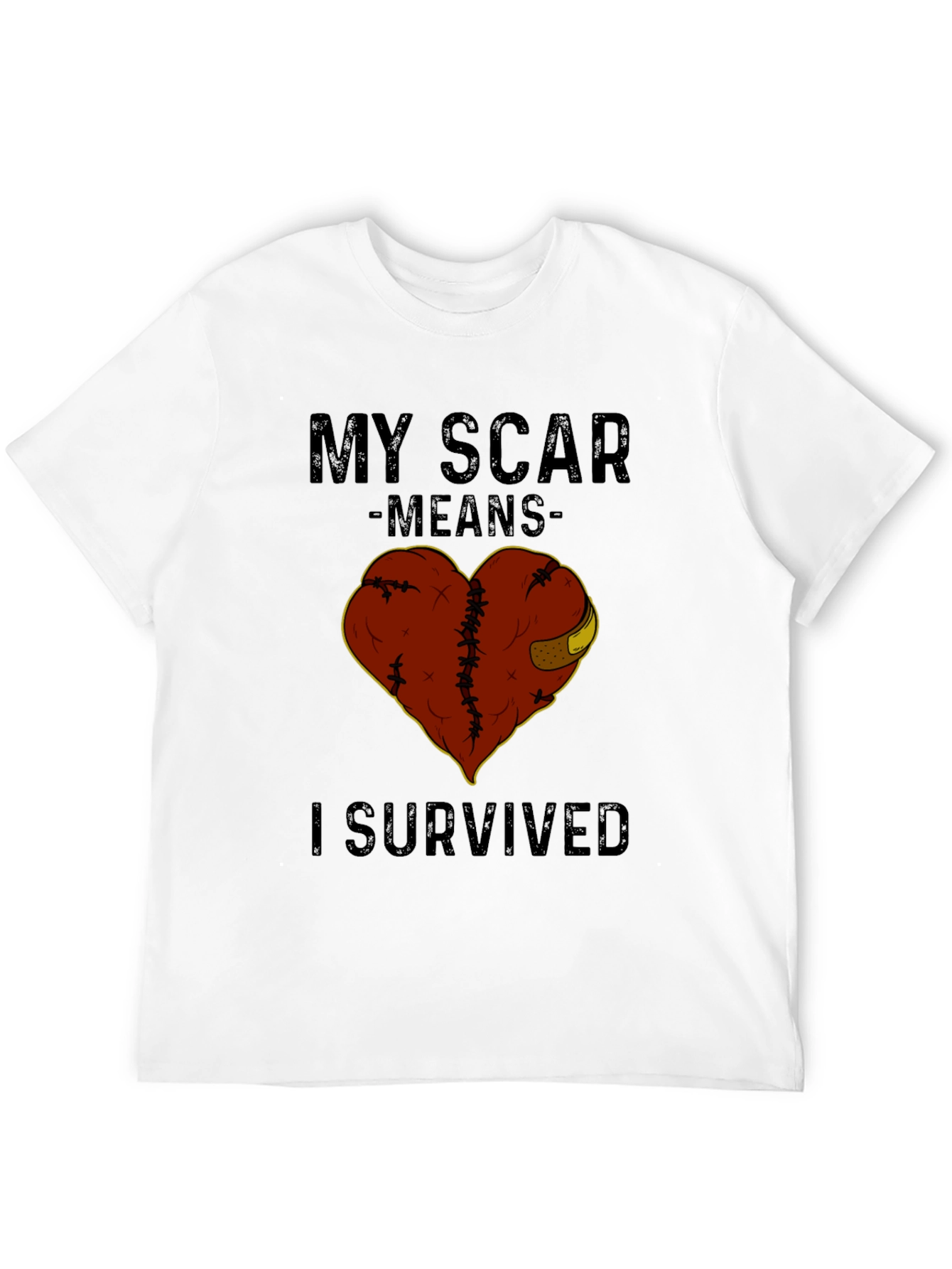 Black My Scar Means I Survived Graphic Tee view 12