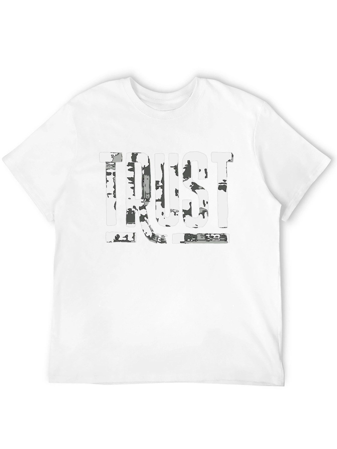 Black Distressed "TRUST" Graphic Black T-Shirt view 12