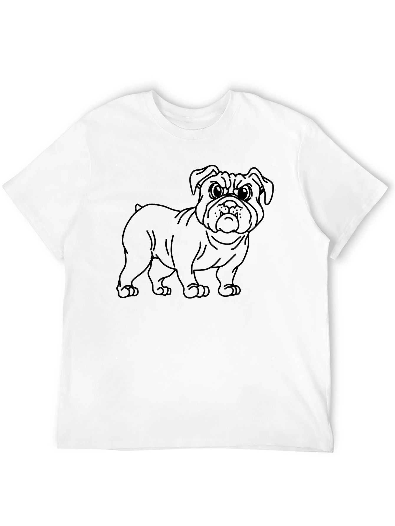 Black Bulldog Graphic Tee - Men's Black Crew Neck Shirt view 12