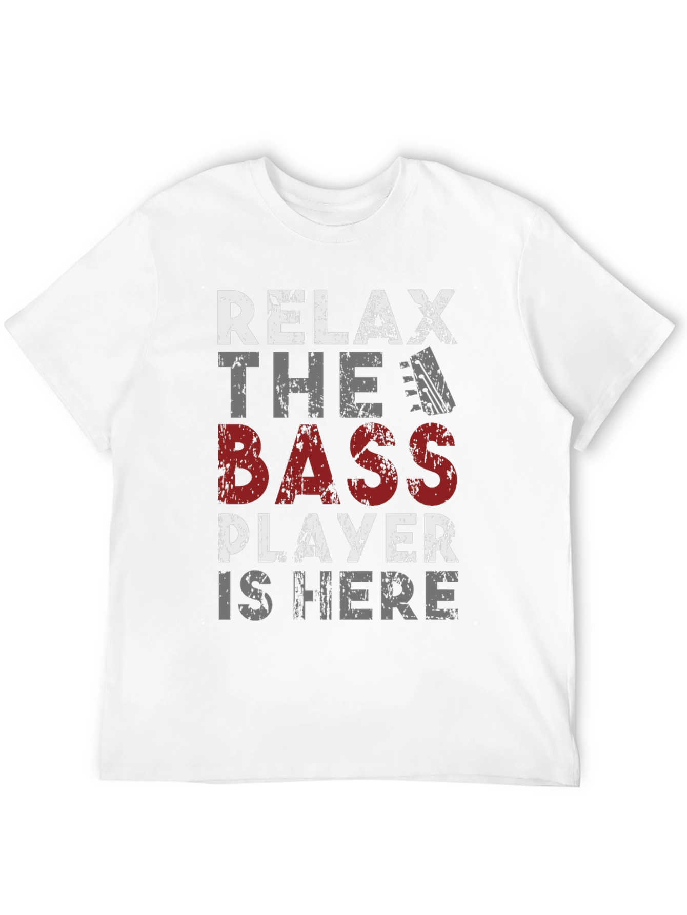 Black Relax Bass Player T-Shirt - Musician Tee view 12