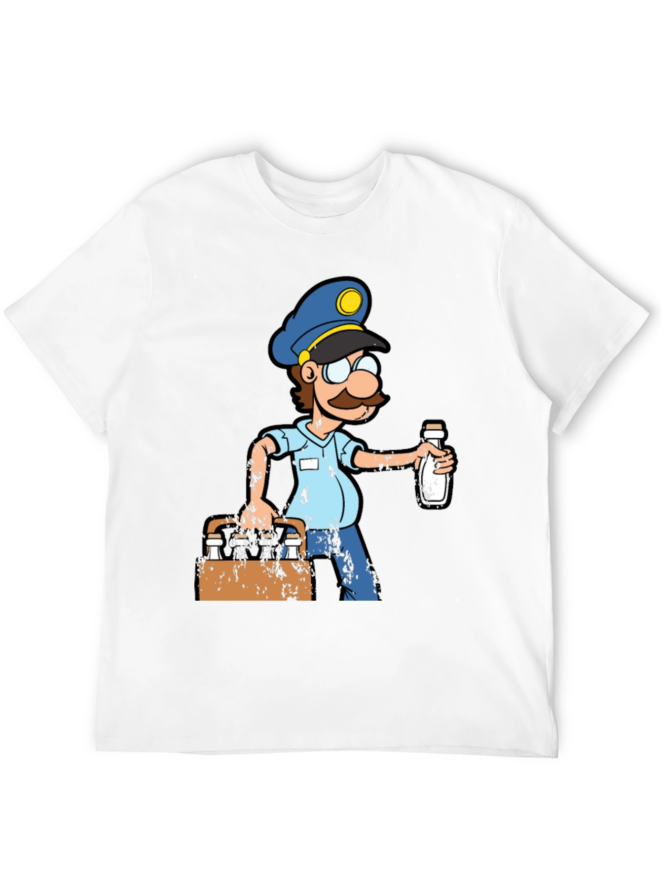 Black Cartoon Milkman T-Shirt view 12