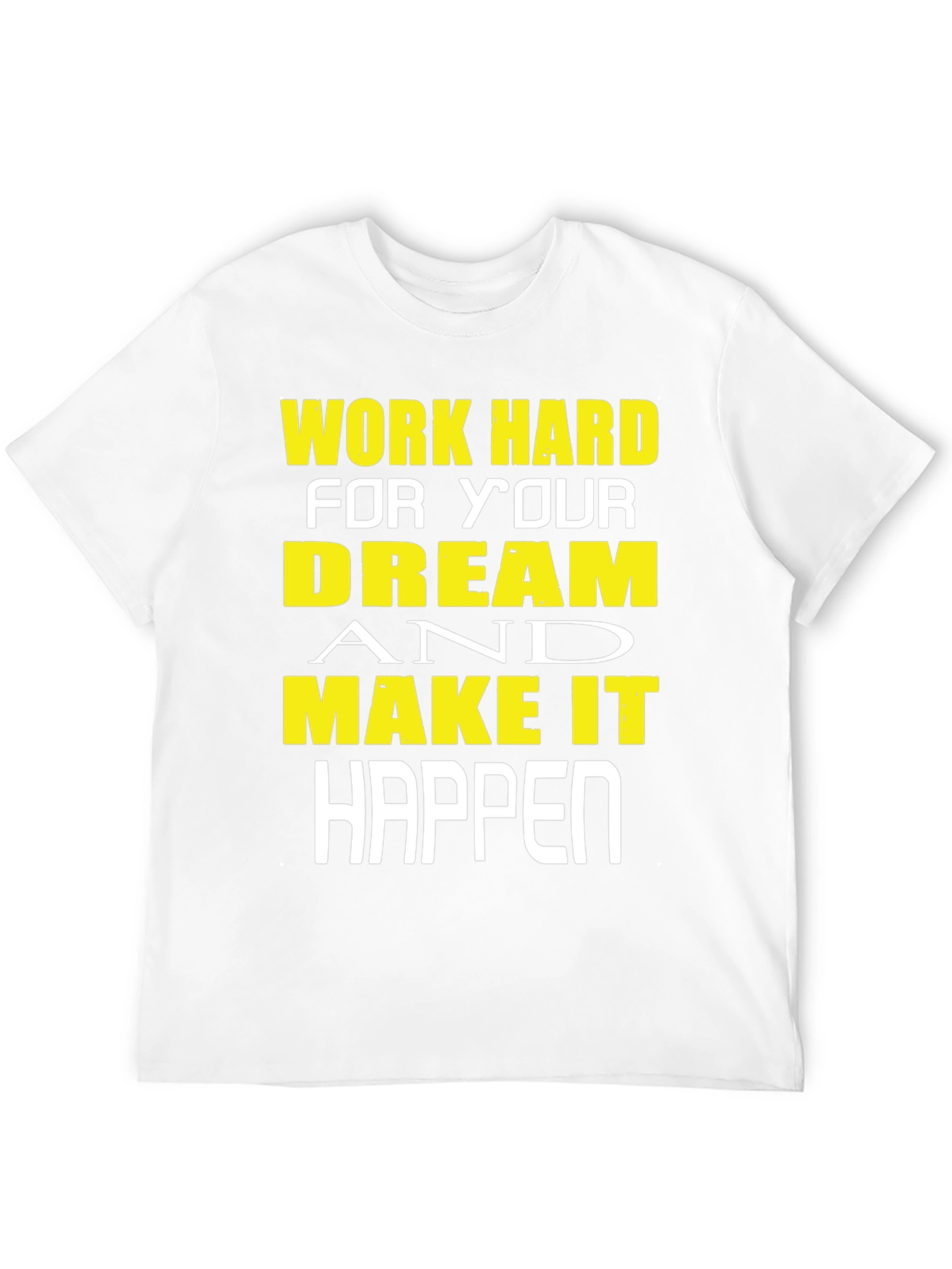 Black Motivational T-Shirt: Work Hard, Dream Big view 12