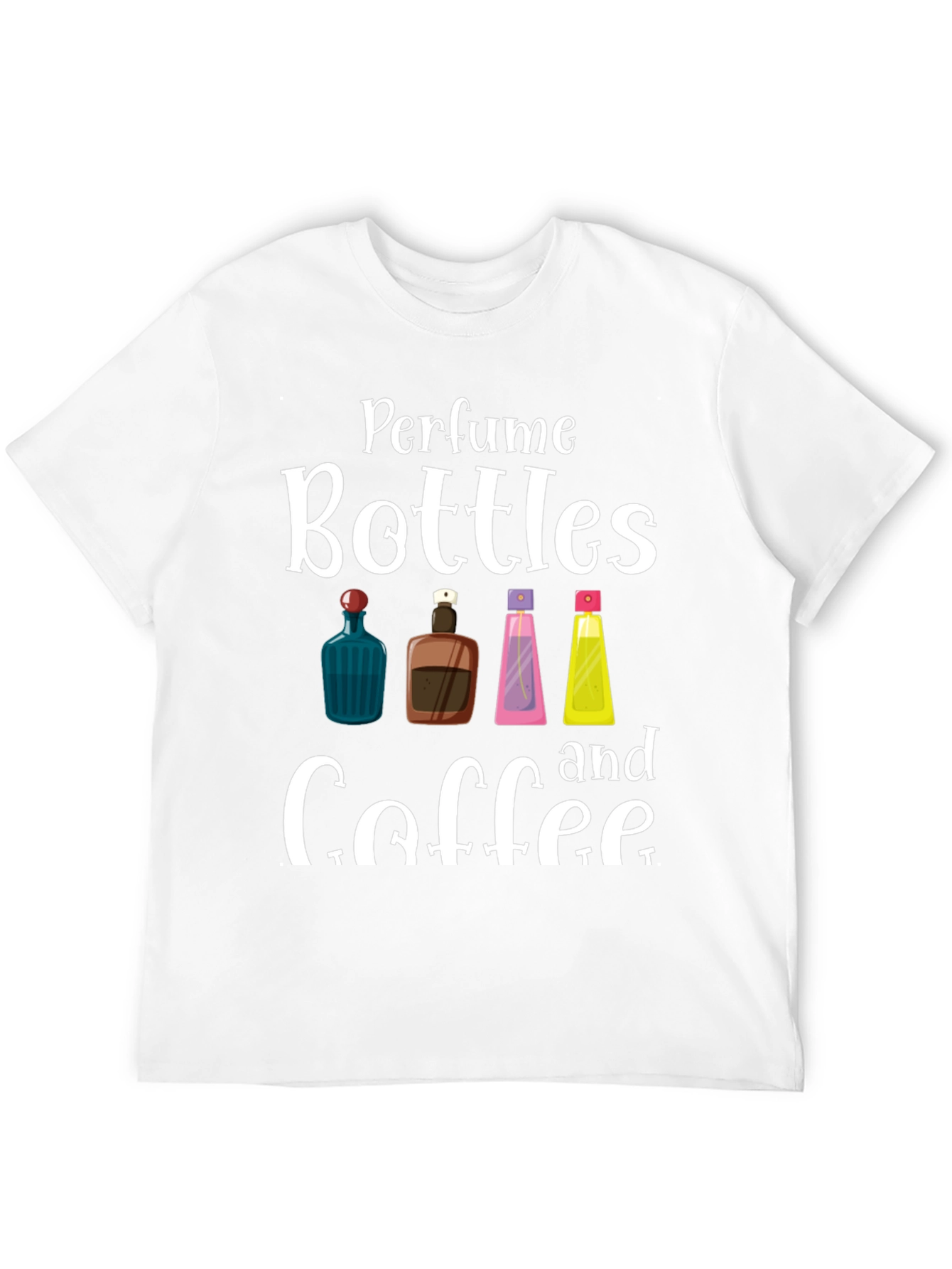 Black Perfume Bottles & Coffee T-Shirt view 12