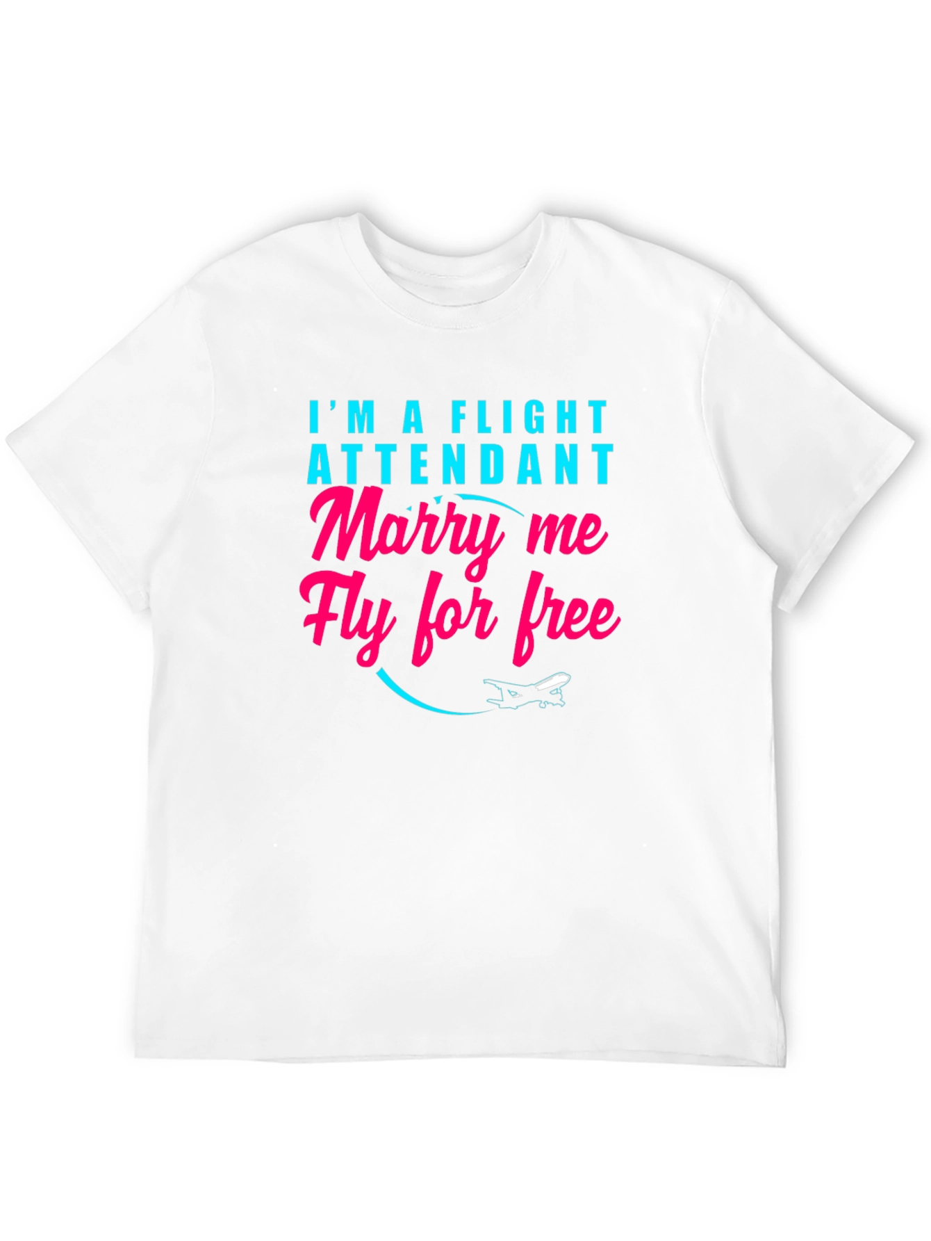 Black Funny Flight Attendant T-Shirt - Marry Me Fly Free view 12