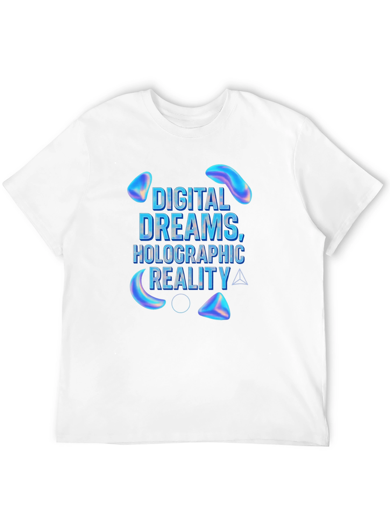 Black Digital Dreams Holographic Reality T-Shirt view 12