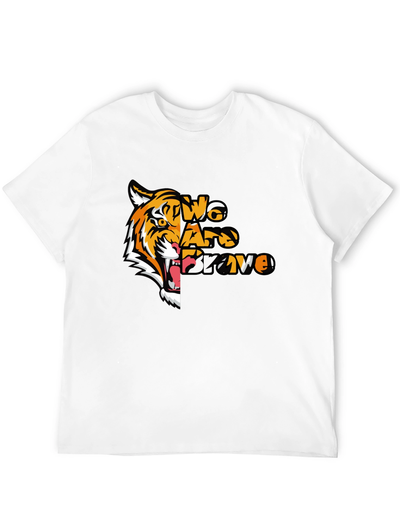 Black We Are Brave Tiger Graphic T-Shirt - Black view 12