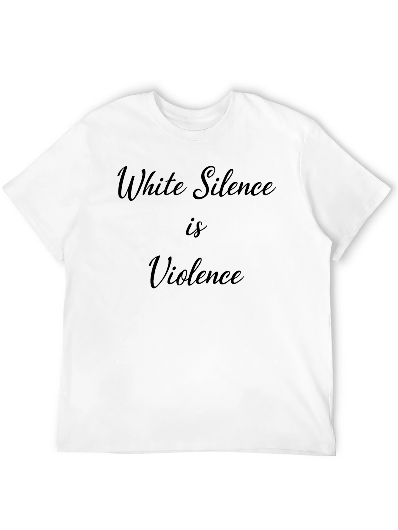 Black White Silence is Violence Graphic Tee view 12