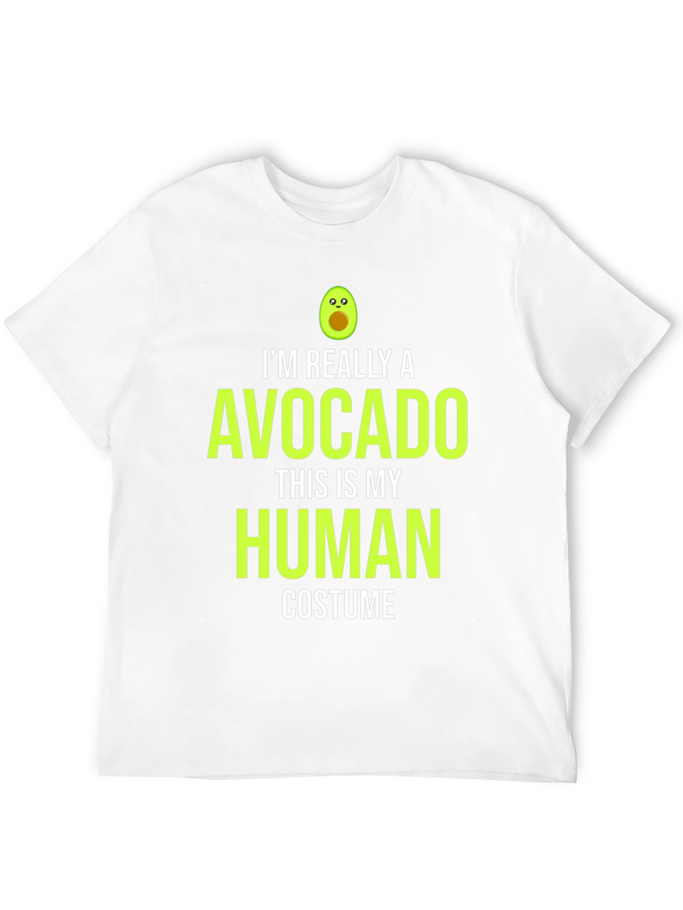 Black Avocado Human Costume T-Shirt - Funny Halloween Tee view 12