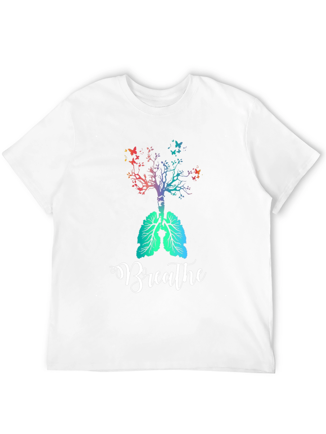 Black Breathe Tree Lungs T-Shirt view 12