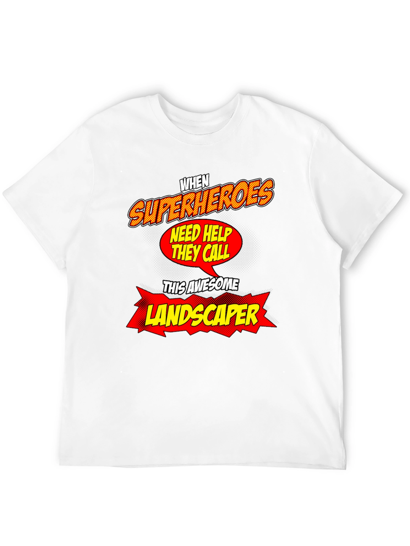 Black Awesome Landscaper Superheroes T-Shirt view 12