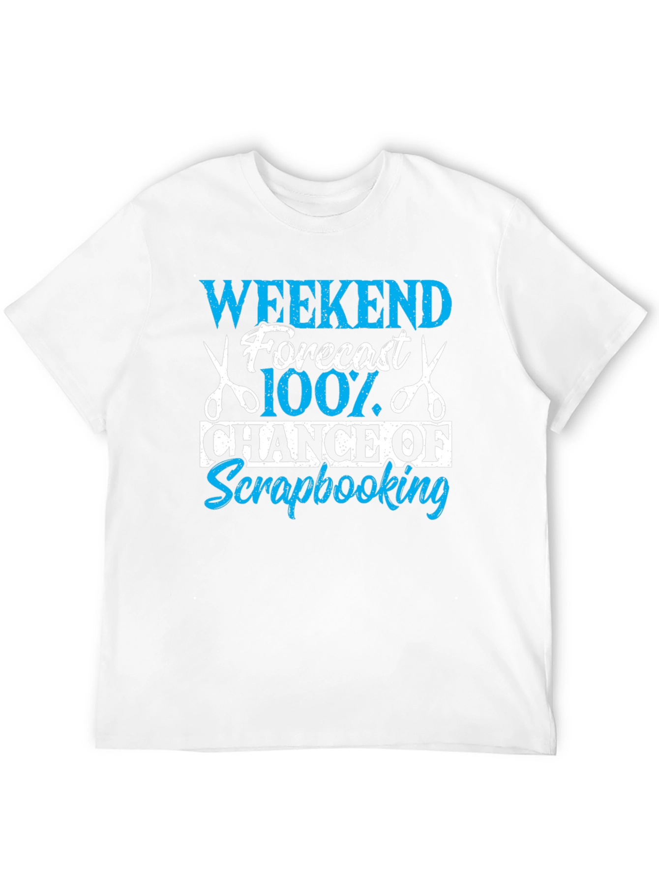 Black Scrapbooking Weekend Forecast T-Shirt view 12