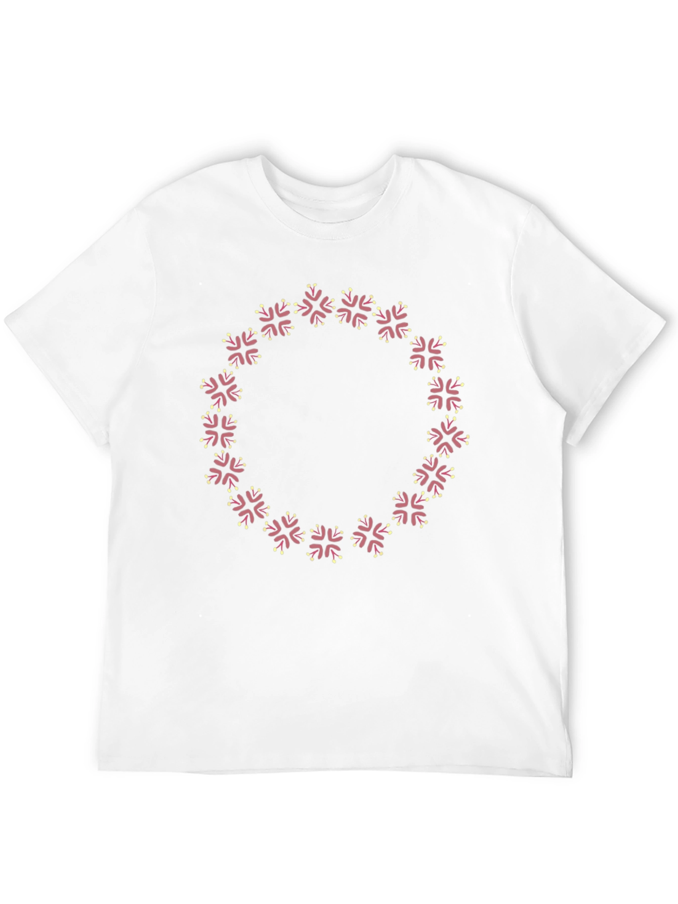 Black Floral Wreath Graphic Black T-Shirt view 12