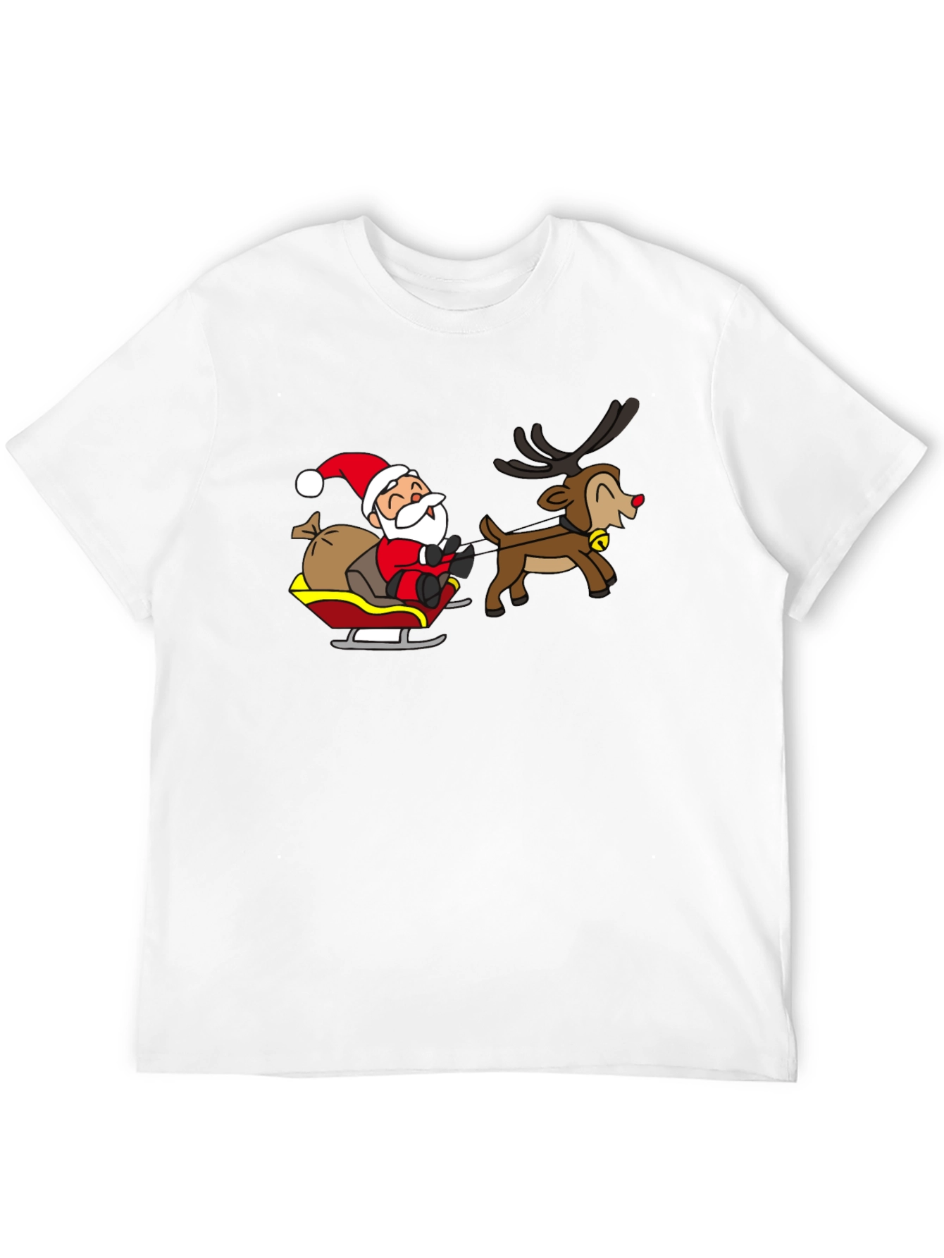 Black Santa & Reindeer Black Graphic Tee view 12