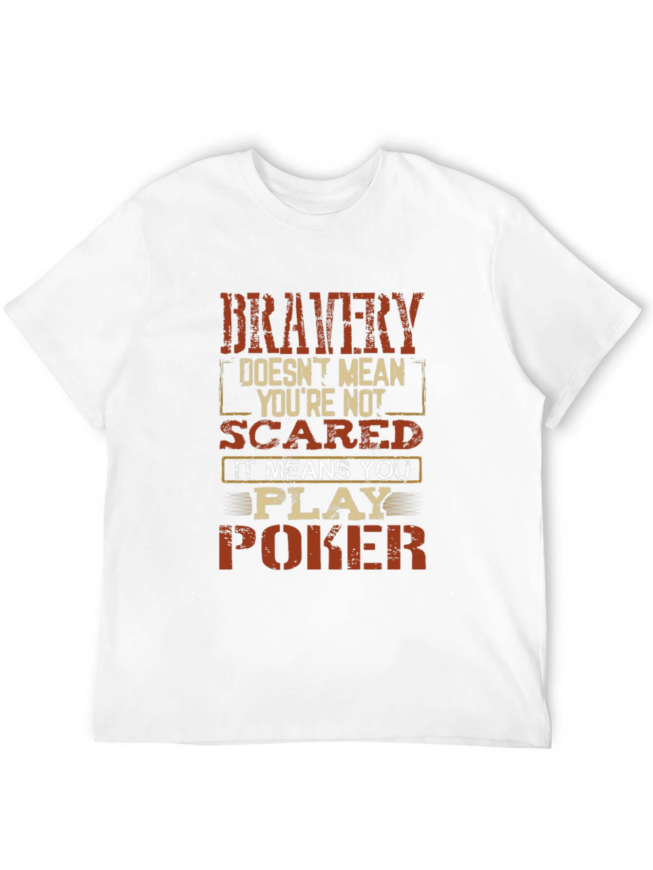 Black Bravery Poker T-Shirt - Bold Graphic Tee view 12