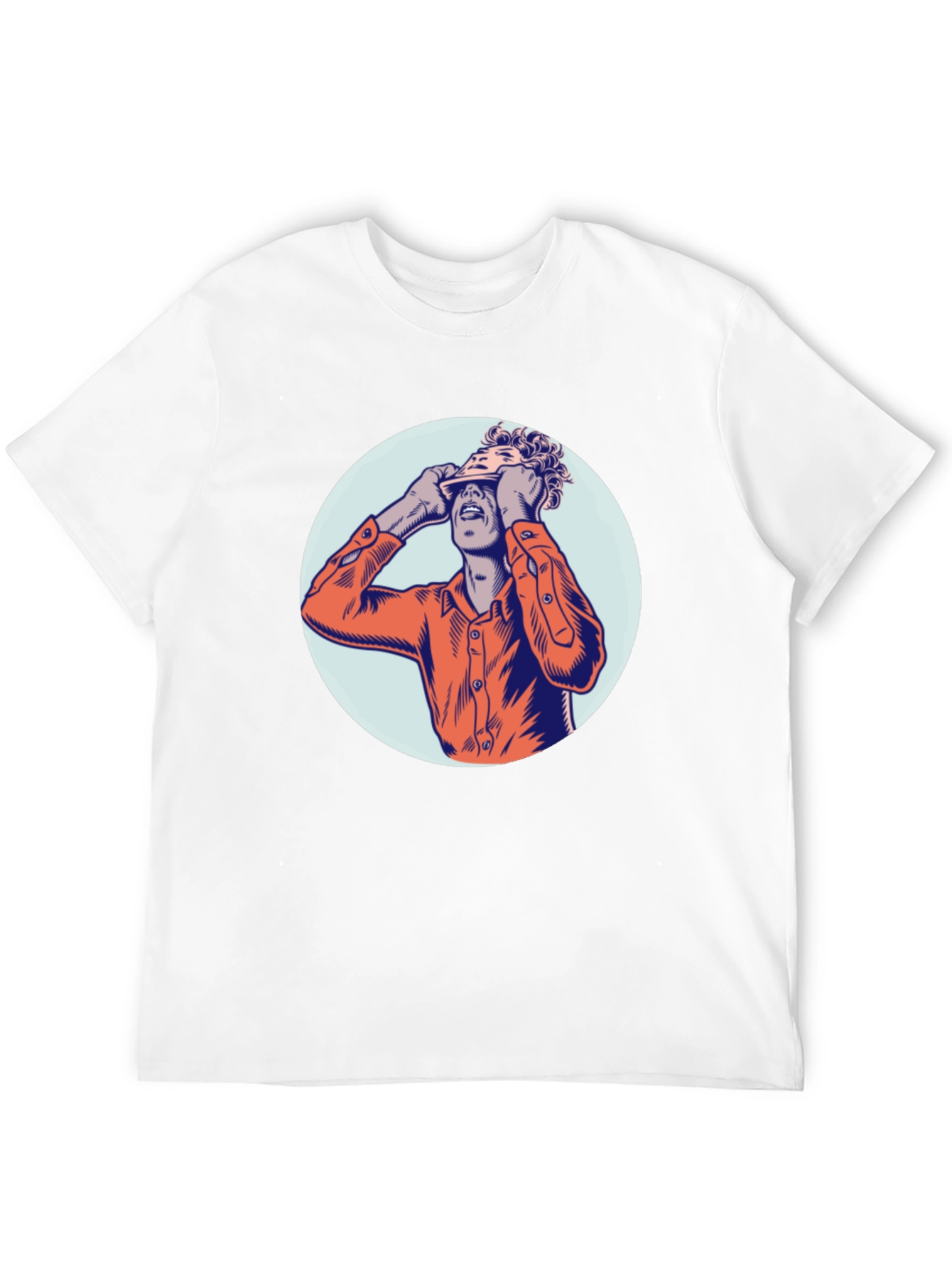 Black Graphic Print Crew Neck T-Shirt - Unique Design view 12