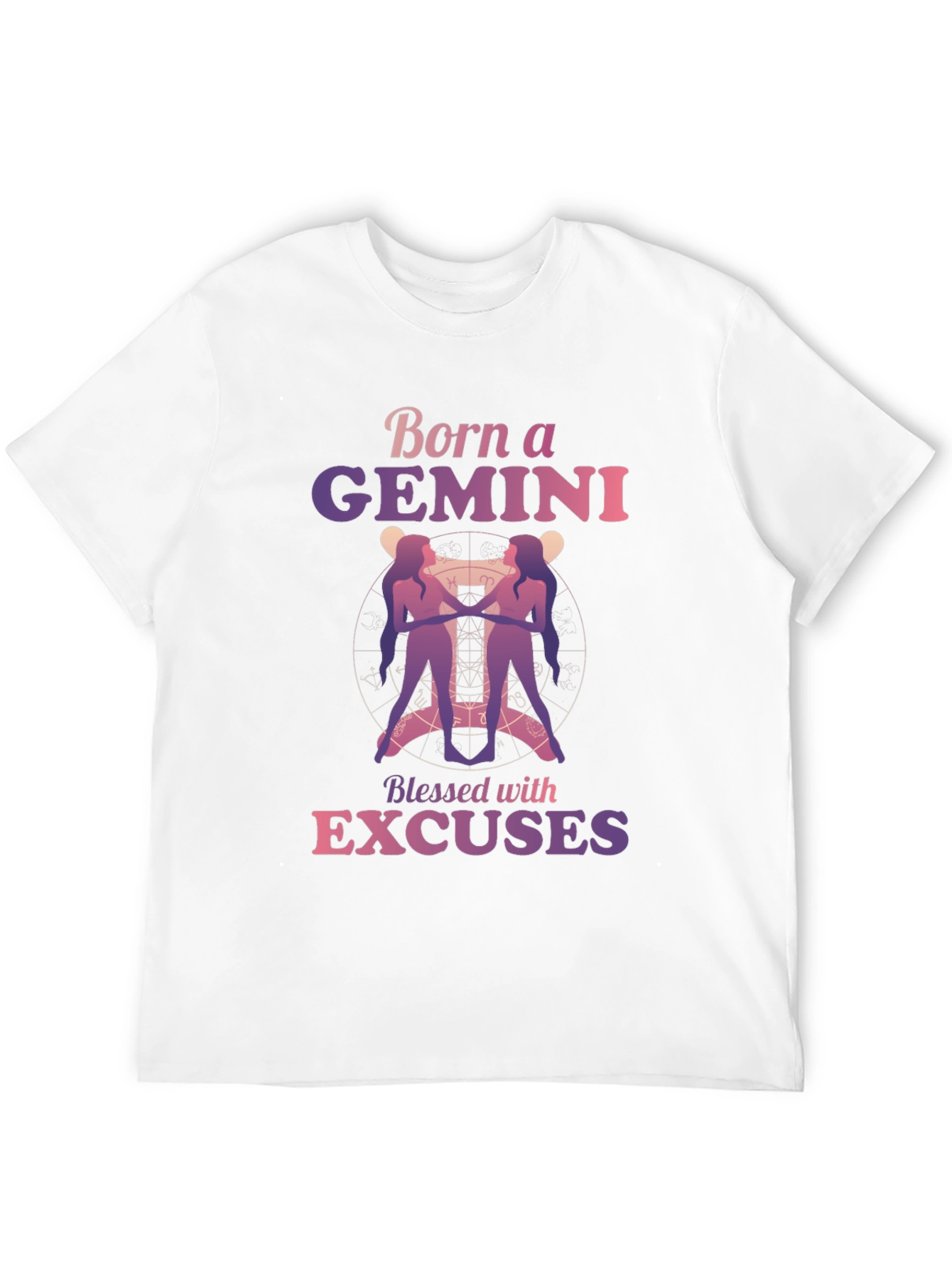 Black Born a Gemini Zodiac T-Shirt view 12