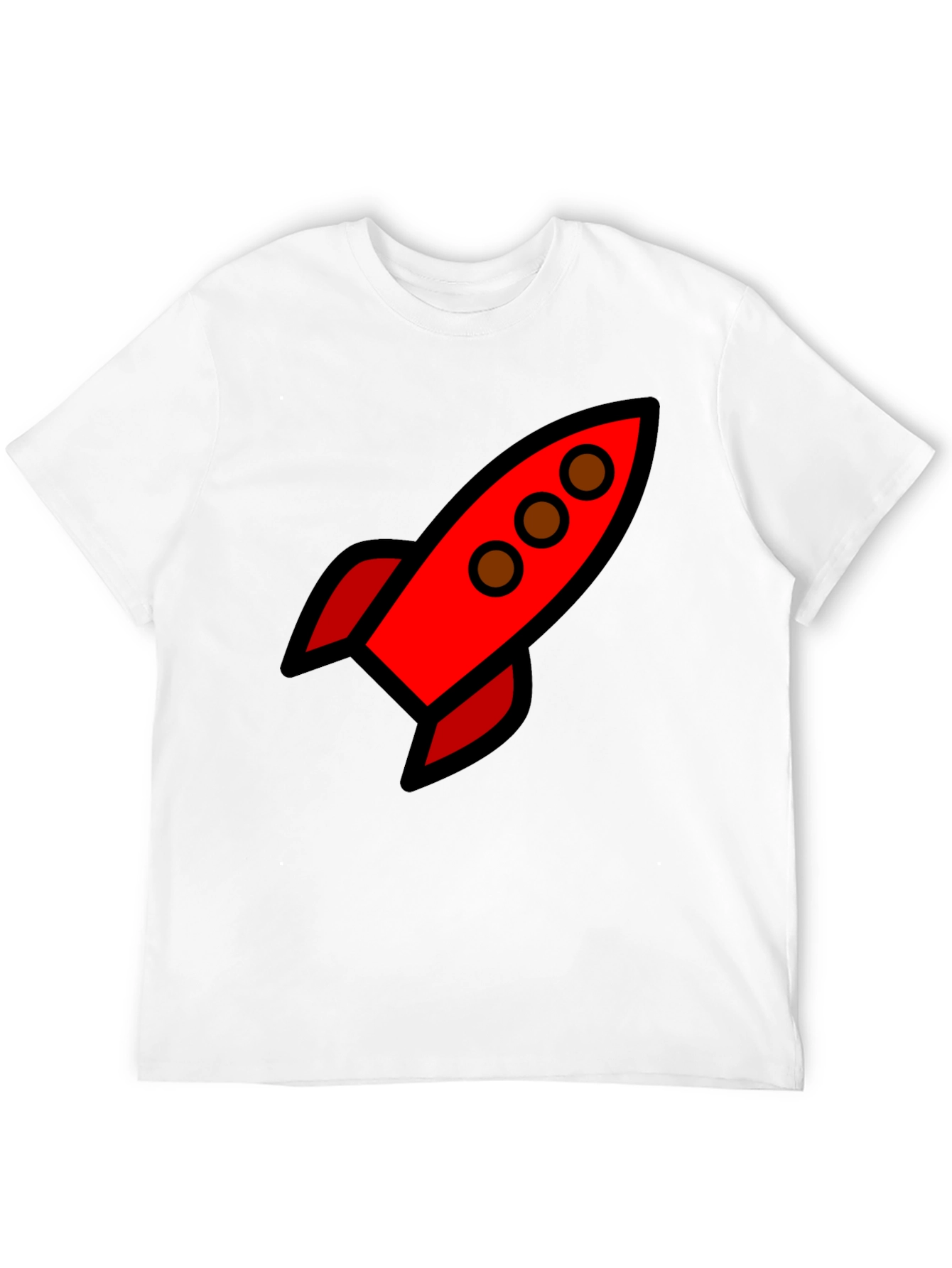 Black Retro Rocket Black T-Shirt view 12