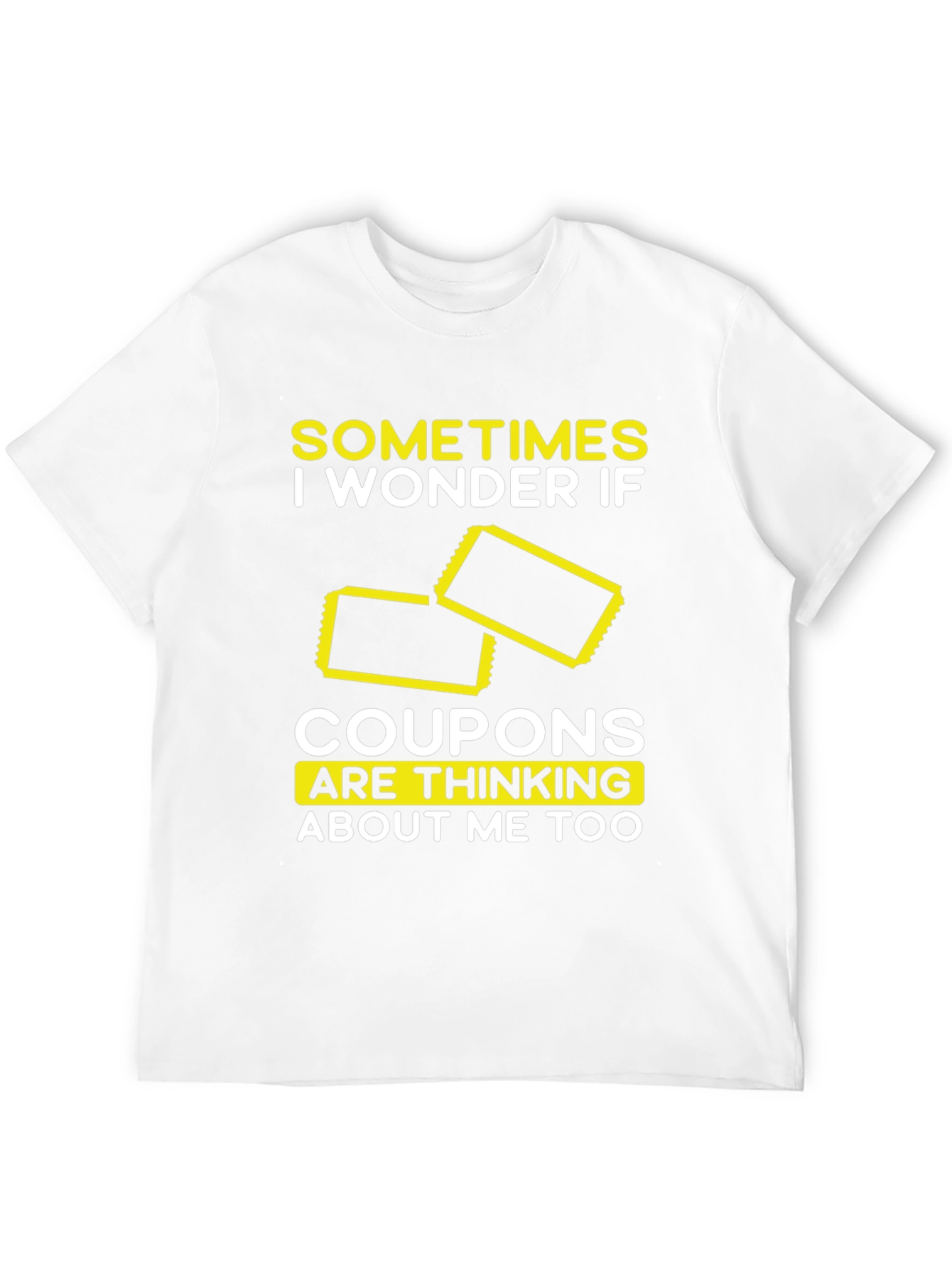 Black Coupon Thinking T-Shirt, Funny Graphic Tee view 12
