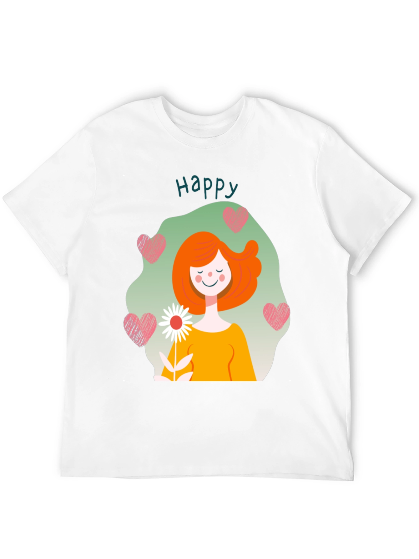 Black Happy Heart Graphic Tee - Men's Black T-Shirt view 12