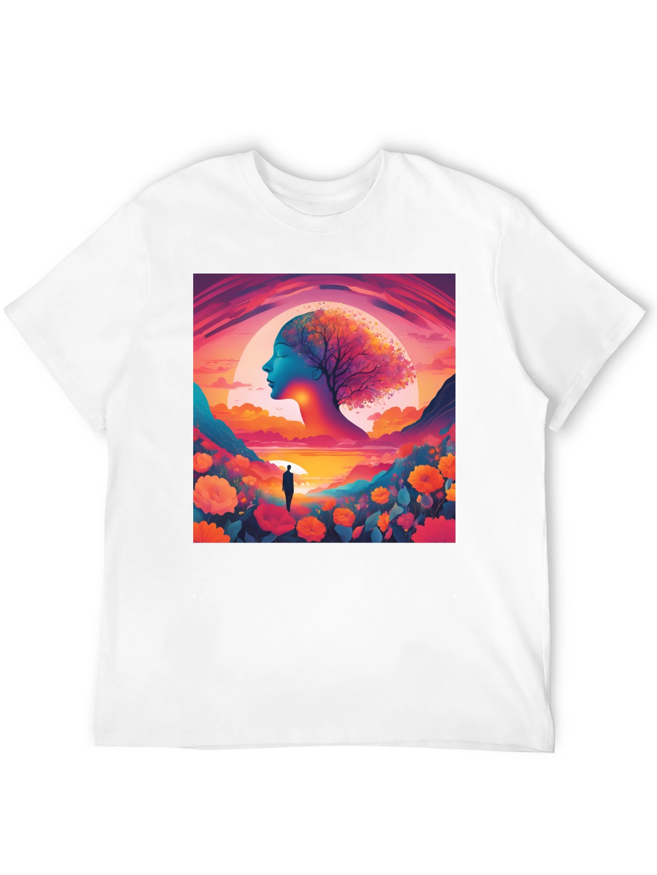 Black Nature's Dream T-Shirt - Artistic Graphic Tee view 12
