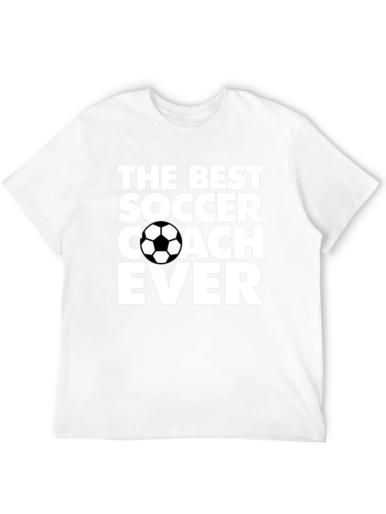 Black Best Soccer Coach Ever Graphic T-Shirt view 12