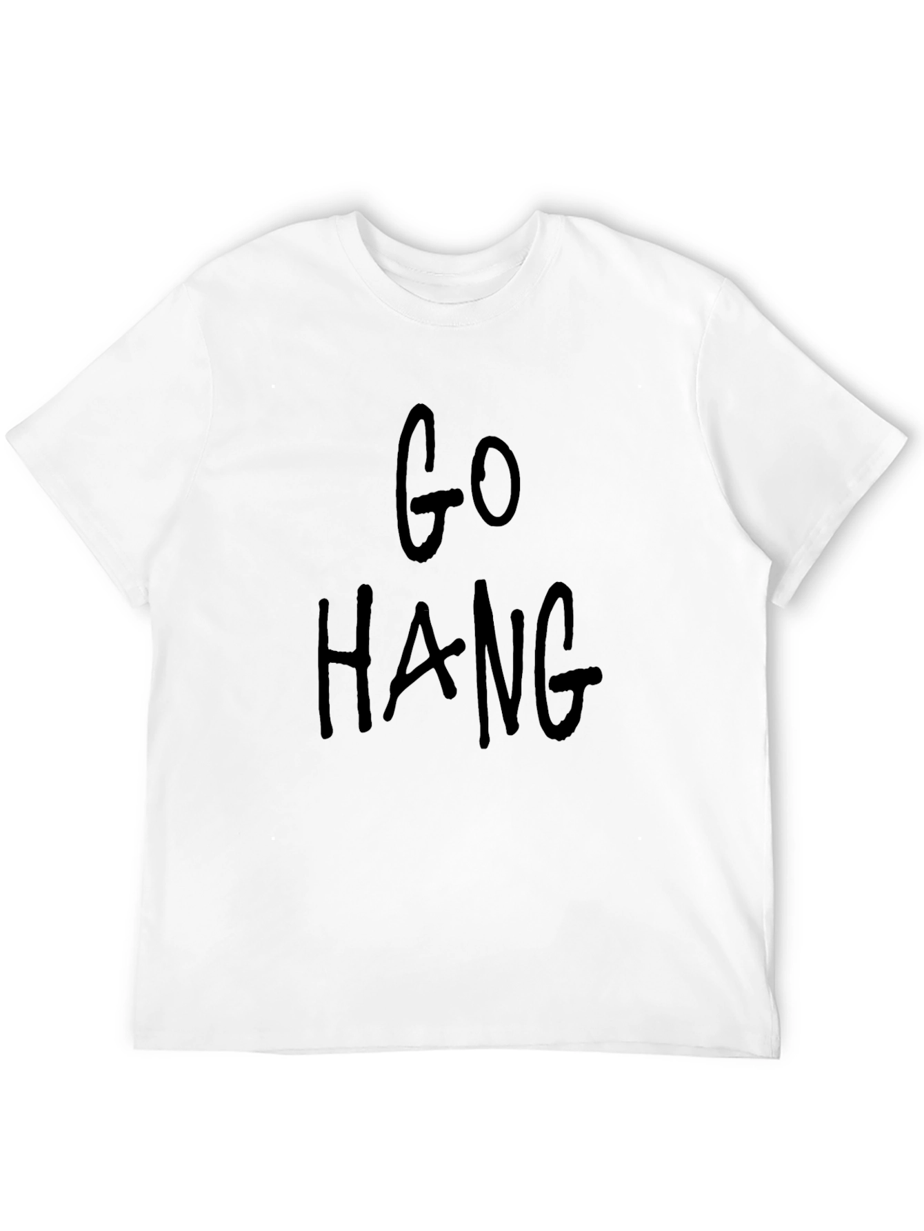 Black Go Hang - Black Graphic T-Shirt for Casual Wear view 12