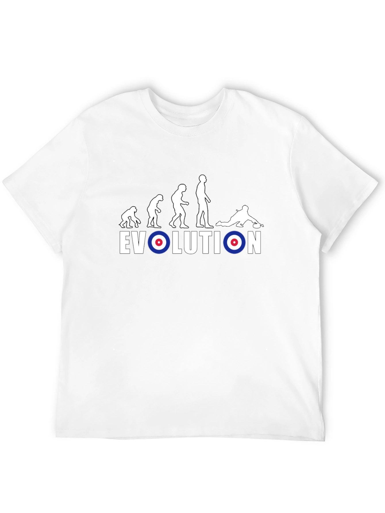 Black Evolution of Curling T-Shirt - Novelty Graphic Tee view 12