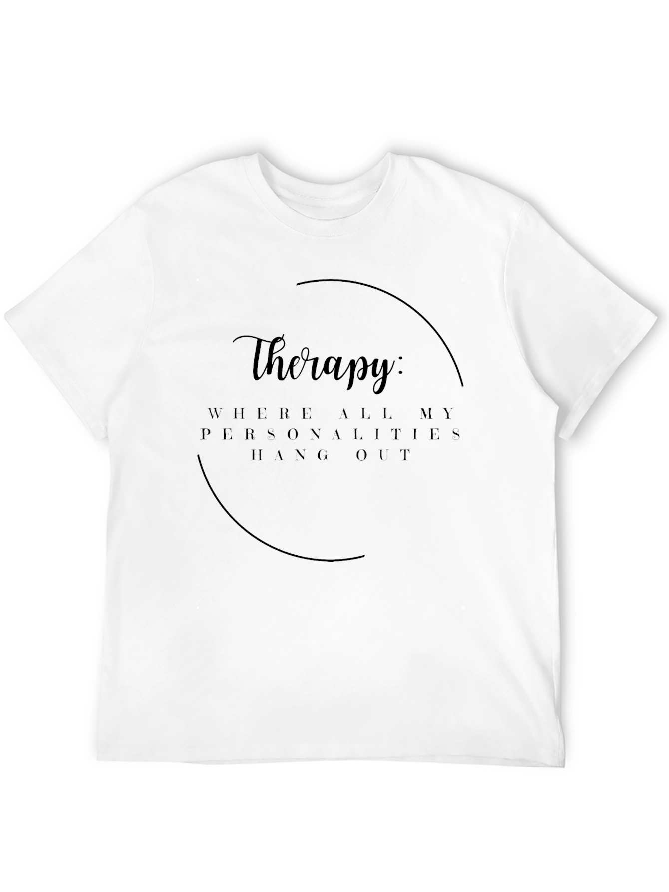 Black Therapy: Where Personalities Hang Out Graphic T-Shirt view 12