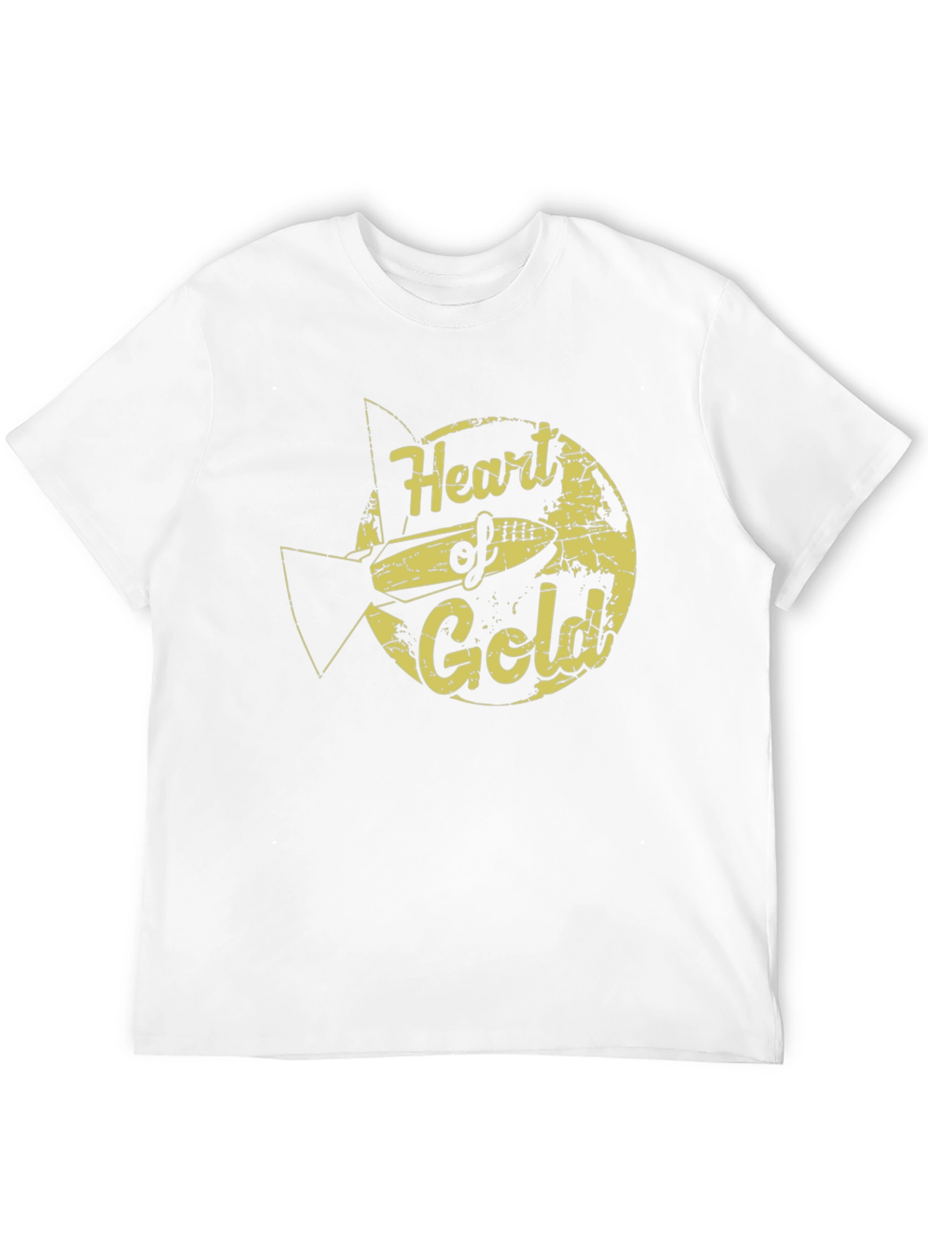 Black Heart of Gold Graphic T-Shirt - Black Crew Neck view 12