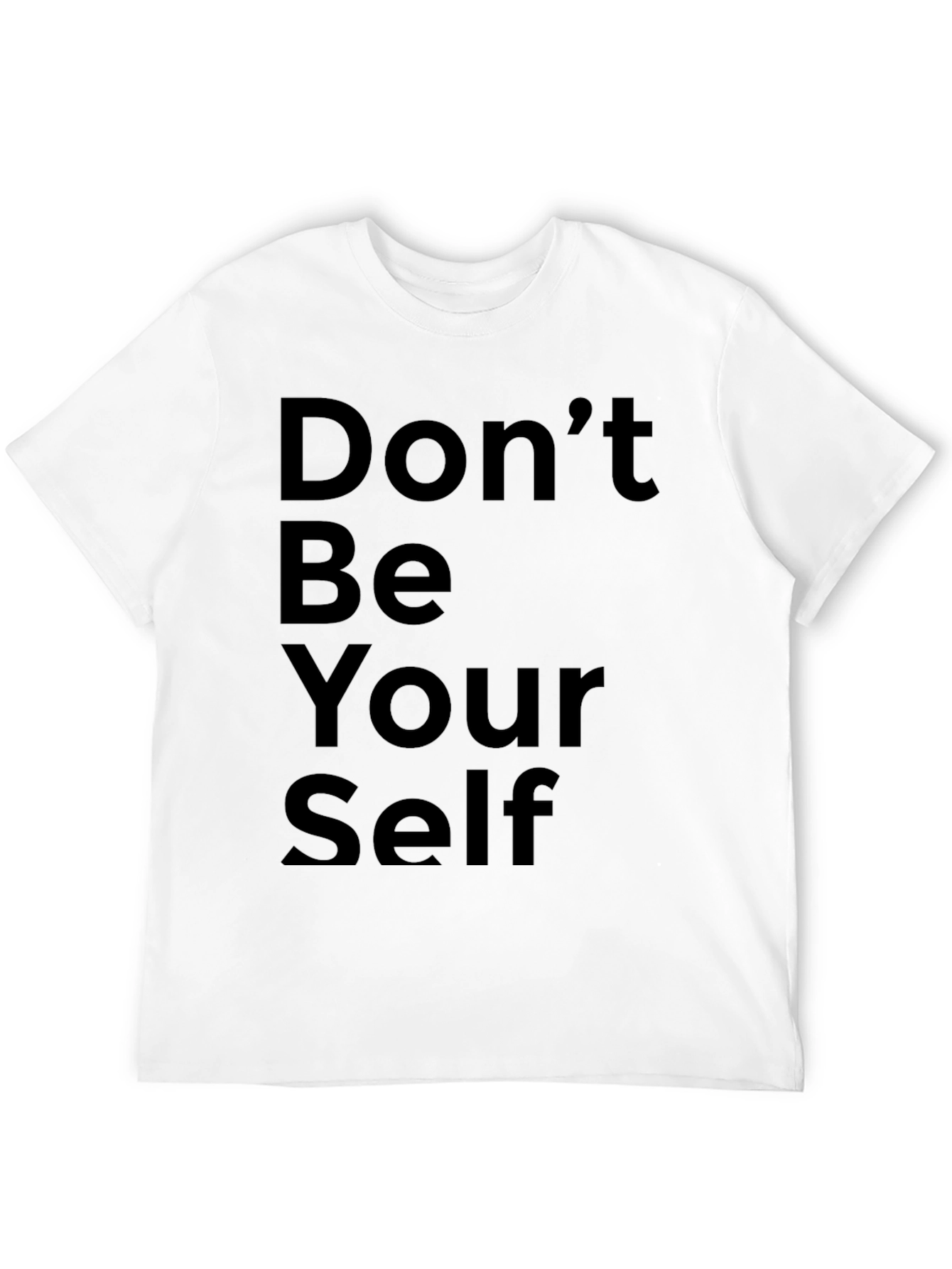 Black Don't Be Yourself Black Graphic Tee view 12